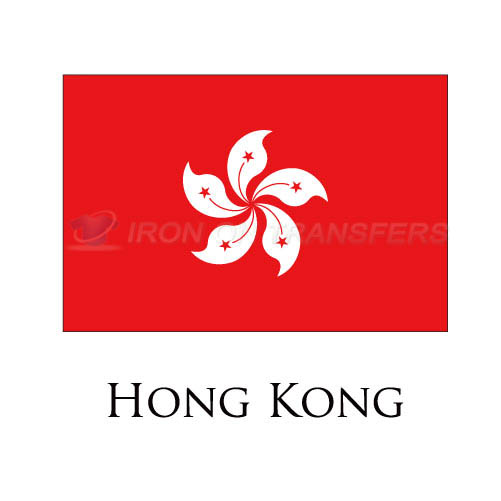 Hong Kong flag Iron-on Stickers (Heat Transfers)NO.1891